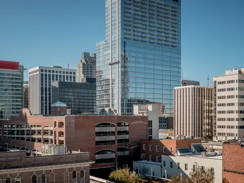 Downtown Raleigh towers on a clear day
